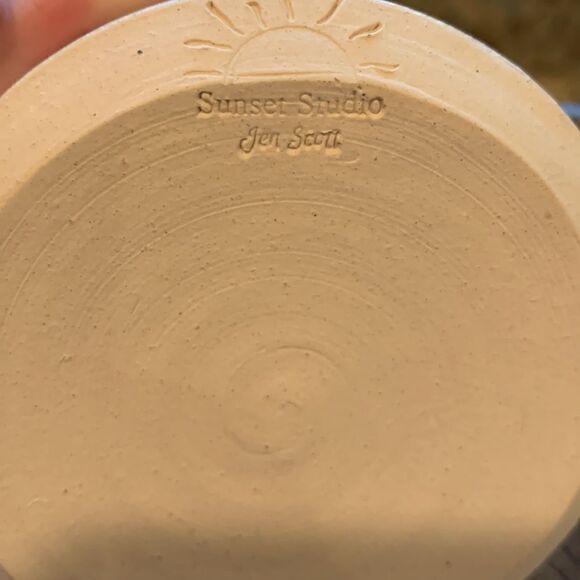 Vintage Brown Ceramic Sun Coffee Mug “Let your‎ Light Shine” Sunset Studios - Picture 6 of 8